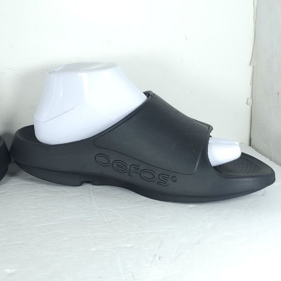 Oofos OOahh Sport Flex Black M9 / W11 Comfort Recovery Slide Sandals Shoes main image 14